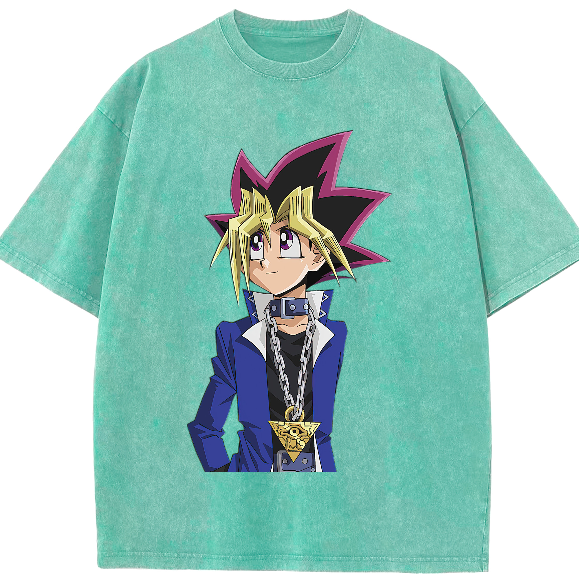 （画像用） 遊☆戯☆王 Yu-Gi-Oh! 綿100% ヴィンテージ風 半袖Tシャツ（フロントプリント）
